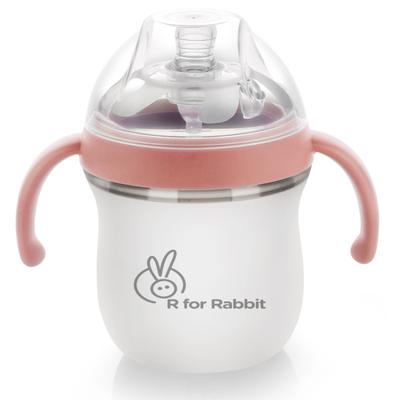 R For Rabbit First Feed Silicon Bottle 160 ml - Pink - Feeding & Nursing