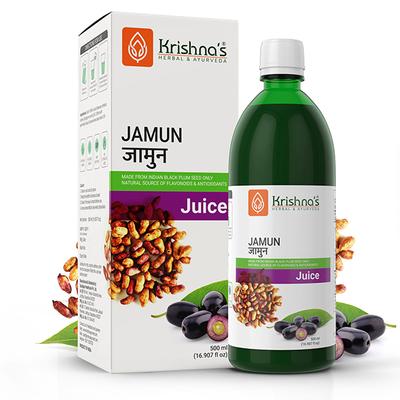 Krishna's Herbal & Ayurveda Jamun (Black Plum) Juice 500 ml - Ayurvedic Juices