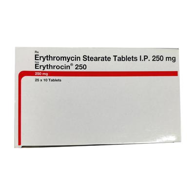 ERYTHROCIN NEW 250mg Tablet 10's - Bacterial Infections-Mac