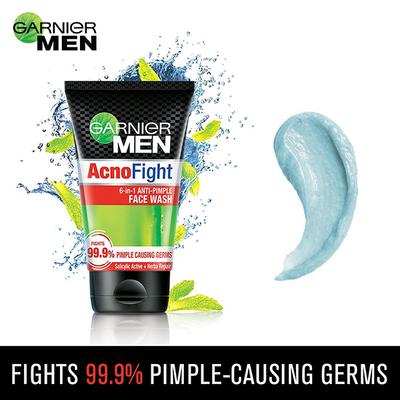 Garnier Men Acnofight Anti Pimple Face Wash 100 gm - Face Wash & Cleansers