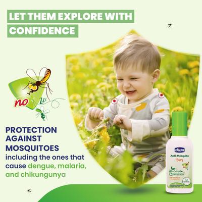 Chicco Baby Anti Mosquito Natural Protection Fabric Roll-On with Lemongrass & Eucalyptus Oil 8 ml - Mosquito Repellent
