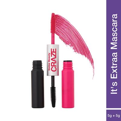 Swiss Beauty Craze It's Extraa Dual Mascara-Pink Addict 5 g - Mascaras
