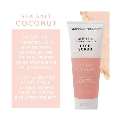 Vitamins & Sea Beauty, Gentle & Brightening Coconut Face Scrub 150ml - Scrubs & Exfoliants