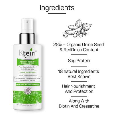 Ktein Natural Hair Fall Defence Spray 100ml 1's - Hair Sprays & Mists