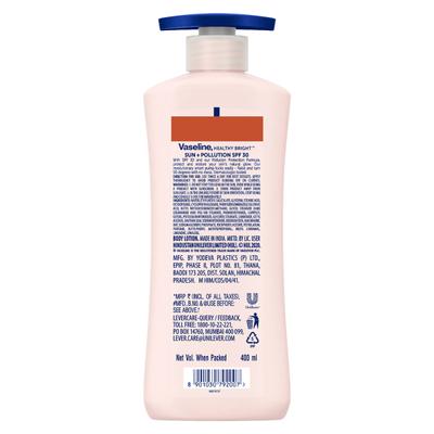 Vaseline Sun+ Pollution SPF30 Lotion Vaseline Jelly Pa+++ Upto 30X Sun Protection 400 ml - Lotions & Creams