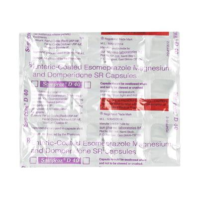 Sompraz D 40mg Capsule 15'S - Ulcer/Reflux/Flatulence-Aaa