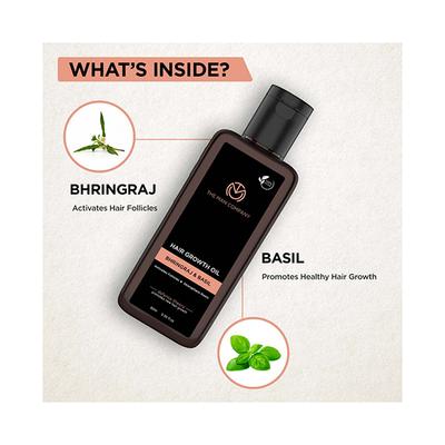 The Man Company Defence Theory Hair Growth Oil - Bhringraj & Basil Oil 90 ml - Hair Oils
