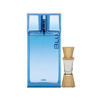 Ajmal Blu EDP Aquatic Woody Perfume And Aura Concentrated Perfume Oil Floral Fruity 100 ml - Perfumes (Edt/Edp)