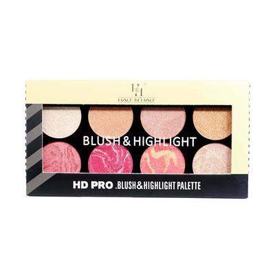 Half N Half HD Pro Blush and Highlight Palette 01 18gm - Face Palettes