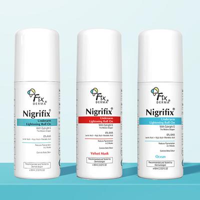 Fixderma Nigrifix Underarm Ocean Roll on - Brightens Skin & Exfoliates Underarm 60 ml - Deodorants/Roll-Ons