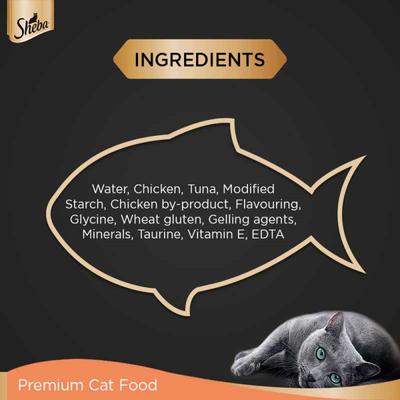 Sheba Fine Food for Cats - Chicken with Tuna in Gravy (Pack of 70 gm x 24) 1's - Petfood