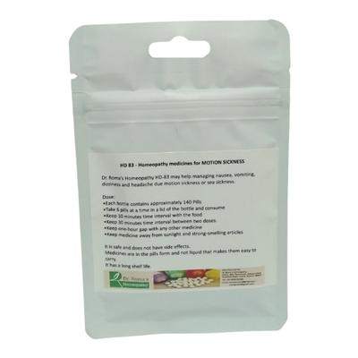 Dr. Roma'S Hd 83 Motion Sicknes Pills - (Pack Of 2 x 140's) - Speciality Medicine