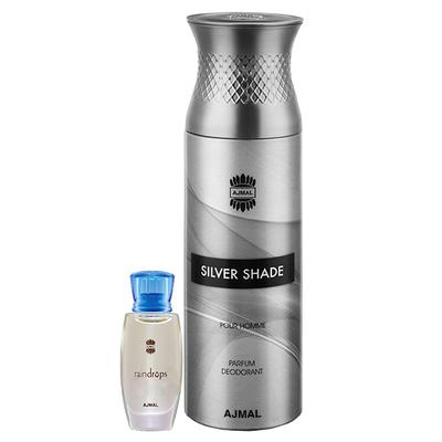 Ajmal Raindrops Concentrated Perfume Oil Floral Chypre And Silver Shade Homme Deodorant Citrus Woody Fragrance 210 ml - Perfumes (Edt/Edp)