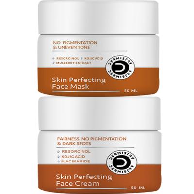 Dermistry No Pigmentation Kojic Acid Skin Perfecting Face Mask 50 ml + No Pigmentation Kojic Acid Skin Perfecting Face Cream 50 ml - Face Creams