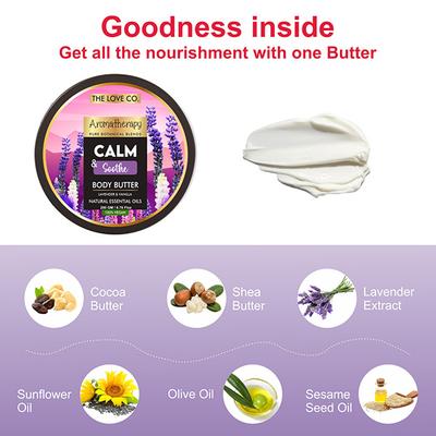 The Love Co. Aromatherapy Calm & Soothe Body Butter with Lavender & Vanilla 200 gm - Body Butter