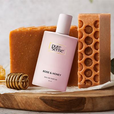 Pure Sense Rose & Honey Long Lasting Perfume Floral Fragrance for Women 50 ml - Women Perfumes (Edt/Edp)
