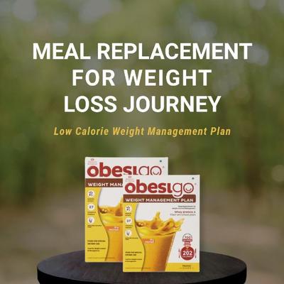 Obesigo Weight Management Plan Powder - Mango Shake (Pack of 7 x 50 g) - Weight Loss