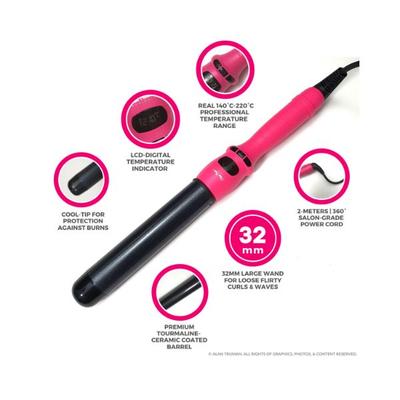 Alan Truman Hot Pink Wand 1's - Rollers & Curlers