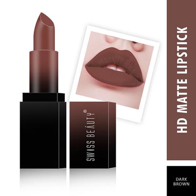 Swiss Beauty HD Matte Lipstick - (Dark Brown) 3.5 gm - Lipsticks