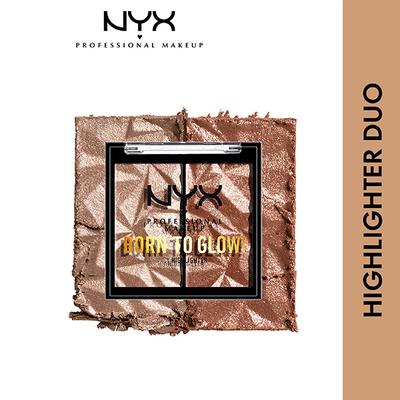 Nyx Professional Makeup Born to Glow Icy Highlighter Duo - High Key Flex 5.7 gm - Highlighters & Illuminators