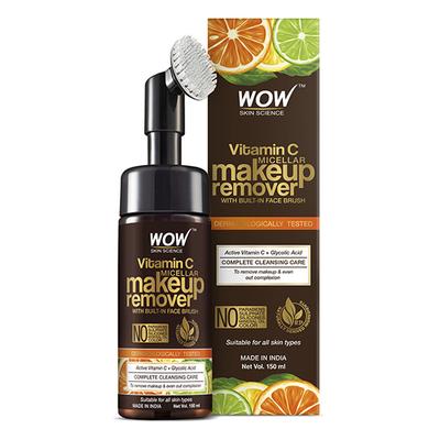 WOW Skin Science Vitamin C Makeup Remover With Built-In Face Brush (MICELLAR) 150 ml - Make Up Removers