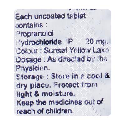 Prolol 20mg Tablet 10'S - Hypertension-Bet