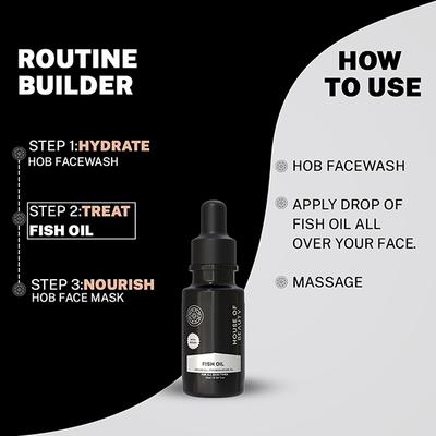 House of Beauty Super Boost Fishy Oil-Dry & Mature Skin For Hydration & Glow with Omega-3 10ml - Face Oils