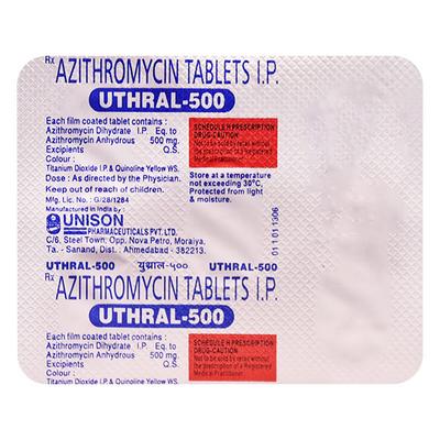 Uthral 500mg Tablet 5'S - Bacterial Infections-Mac