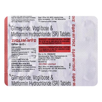 ZIGLIM MV 1 Tablet 10's - Diabetes-Ant