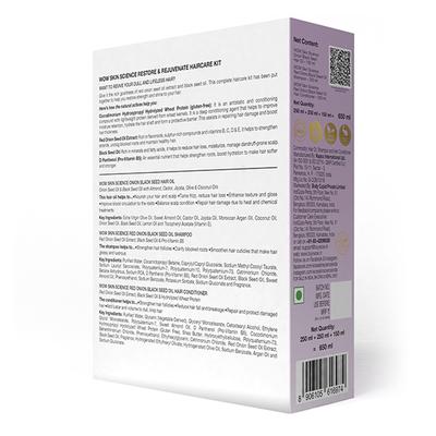 WOW Skin Science Onion Oil Ultimate Hair Care Kit (Shampoo + Hair Conditioner + Hair Oil) 1's - Shampoos