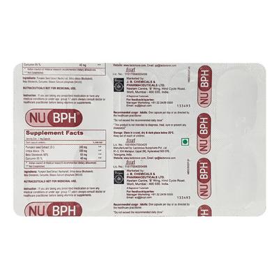 NU Bph (Veg) Capsule 10'S - Bladder And Prostate Disorders-Dru