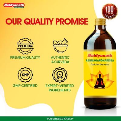 Baidyanath Ashwagandharishta Tonic 450 ml - Ashwagandha