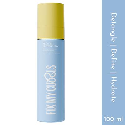 Fix My Curls Ready Set Refresh Spray for Wavy, Curly, Low-Density, Fine Hair Silicone Free and Alcohol Free 100 ml - Hair Sets & Kits