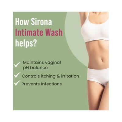 Sirona Natural pH balanced Intimate Wash with 5 Magical Herbs & No Chemical Actives 15 ml - Intimate Hygiene