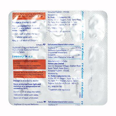 VOZUCA M 0.3 Tablet 15's - Diabetes-Ant