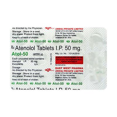 Atol 50mg Tablet 14'S - Hypertension-Bet