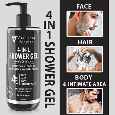 Volamena For Men 4 in 1 Showe gel 300 ml - Shower Gels & Body Wash