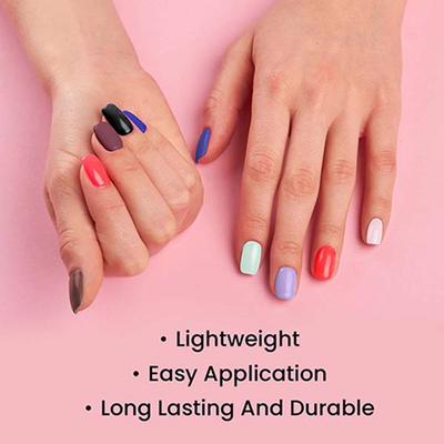 Faces Canada Ultime Pro Splash Instant Manicure - Woody , Press On Nail Extensions - 16 Pcs 1's - Nail Art