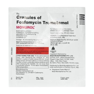 MONUROL Sachet 8gm - Bacterial Infections-OAB