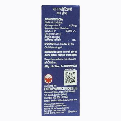 Cyclotears 0.05% Eye Drops 3ml - Auto Immune Disease-Imm