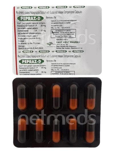 Pepraz D Capsule 10'S - Ulcer/Reflux/Flatulence-Aaa