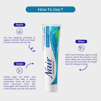 Nair Legs & Body Hair Remover Delicate Cream 110 gm - Shaving & Hair Removal