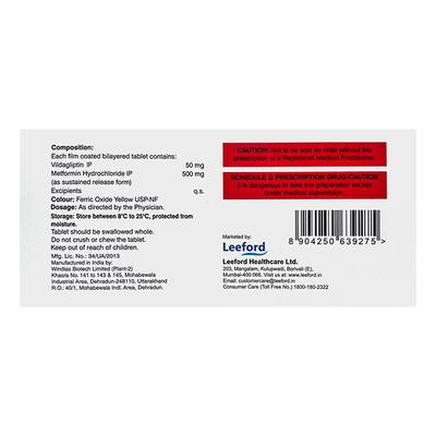 VIDADEB 50 M SR Tablet 15's - Diabetes-Ant