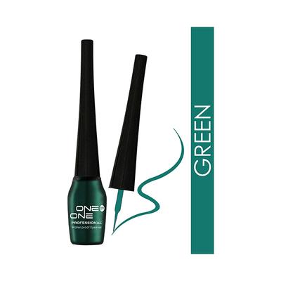 One On One Waterproof Eyeliner - Green 5 ml - Eyeliners