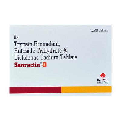SANRACTIN D Tablet 10's - Pain relief-Ant