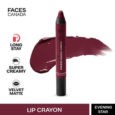 Faces Canada Ultime Pro Matte Lip Crayon Evening Star 40 2.8 Gm - Lip Crayons