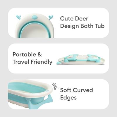 R for Rabbit Bubble Double Aqua Baby Bath Tub - Blue 1's - Bathing Essentials