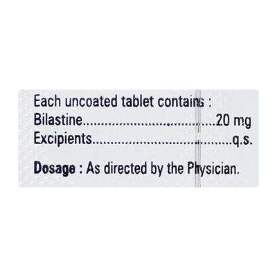 BILARGY 20 Tablet 10's - Allergies-Ant
