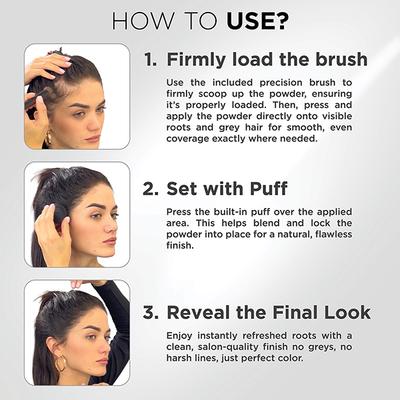 Thick Fiber Root Touch Up Powder - Black 4 gm - Clays & Mousses