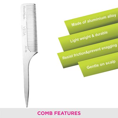 Vega Aluminium Comb (Ac - 06) - Hair Combs
